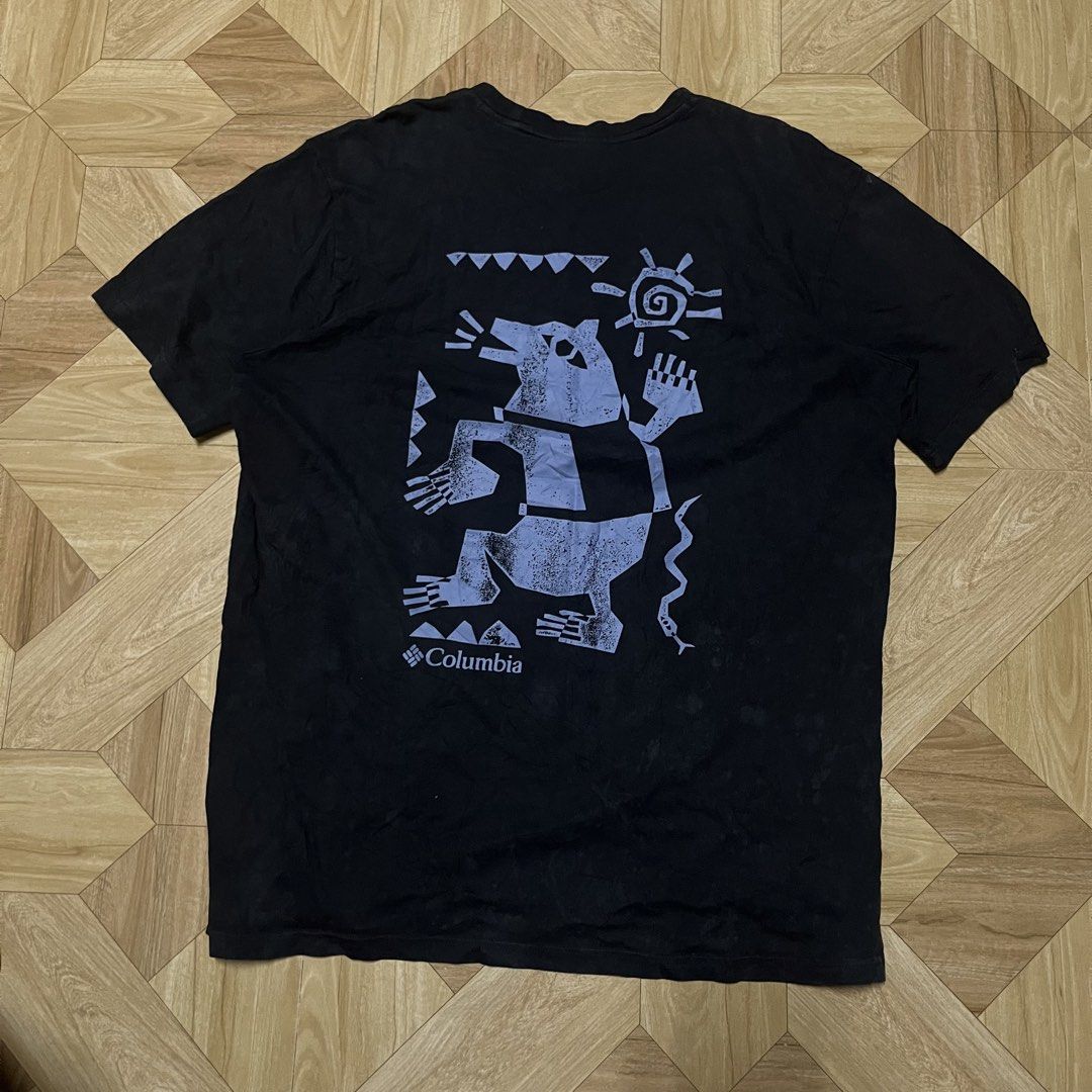 COLUMBIA TSHIRT (Category: Activewear) located in Cavite. Submitted by sacmaestro444 (Listing ID 1469689204, Image 2). Description: XL on tag good condition need wash, fade shoulder part see last pic complete tags 9/10 cr.