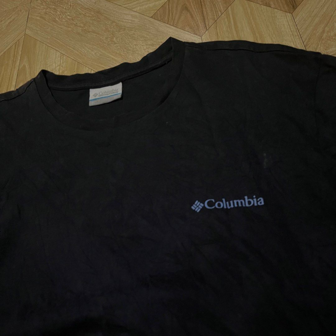 COLUMBIA TSHIRT (Category: Activewear) located in Cavite. Submitted by sacmaestro444 (Listing ID 1469689204, Image 3). Description: XL on tag good condition need wash, fade shoulder part see last pic complete tags 9/10 cr.