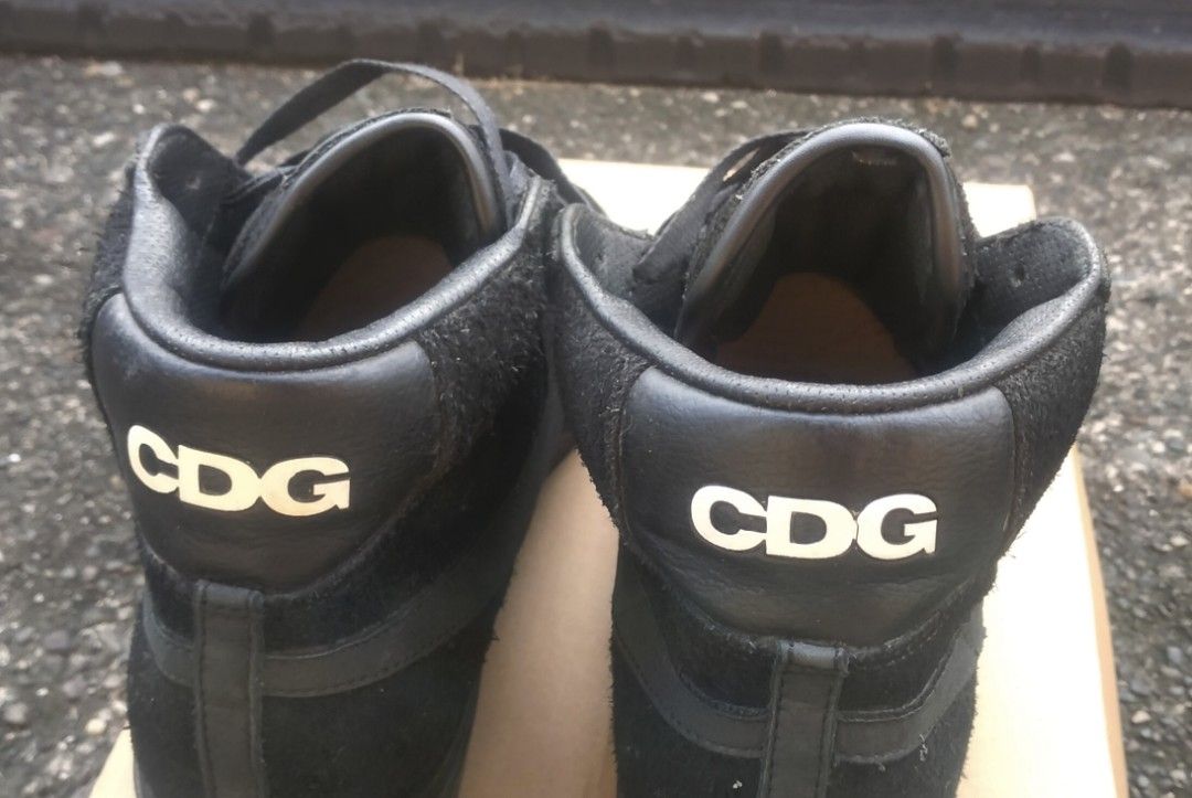 Comme des Garçons x Nike Blazer High SP "Black" (Category: Casual Shoes) located in Davao. Submitted by amekajicurations_dvo (Listing ID 1469572839, Image 2). Description: EUR: 42.5|27 CM 2,250+sf Issues: None (check pics for more details) Inclusions: Pair only 📩📩📩.