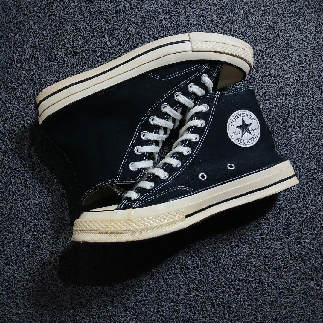 Converse Chuck 70 High Top Black (Category: Sneakers) located in Cagayan de Oro. Submitted by sapatos_series (Listing ID 1469732855, Image 3). Description: C0NVĒRSĒ CHŪCK T4YL0R 70'S 🔥 us8 eur41.5 26.5cm 1499 +sf.
