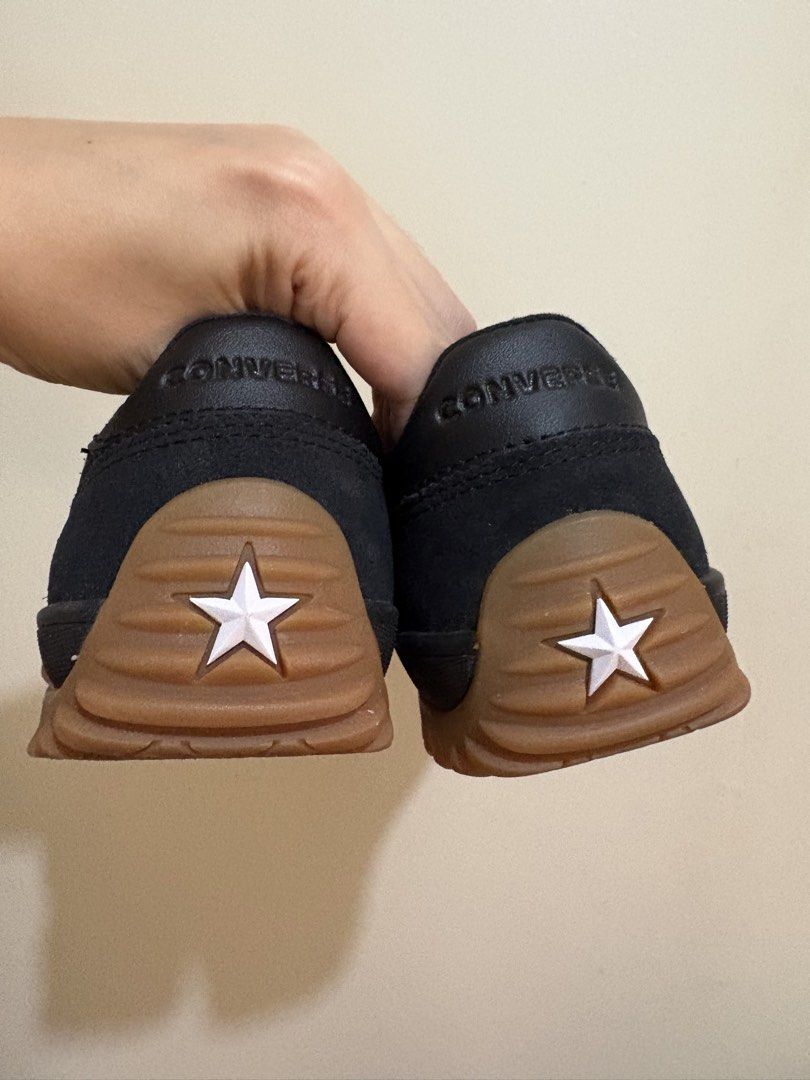 Converse Run Star Trainer Ballet Flat Black (Category: Sneakers) located in Cainta. Submitted by jvgmmd (Listing ID 1469630008, Image 3). Description: - Brand: Converse - Model: Run Star Trainer Ballet Flat - Colorway: Black/Black/Gum - Size: Men's 8 / Women's 9.5 / UK 7 / EUR 41 / 26 CM - Style Code: A16251C - Origin: Made in Vietnam - Inclusion: Original box included - Condition: worn once to try; clean overall RFS: bought wrong size from pasab