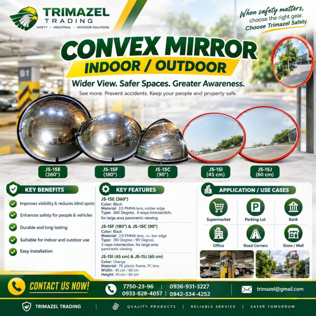 CONVEX MIRRIOR (Category: Looking For) located in Paranaque City. Submitted by buynowbilikanow (Listing ID 1469584167, Image 1). Description: ✅ Guaranteed lowest price ✅ Quality products ✅ Big discount for bulk orders ✅ 100% LEGIT TRUSTED SUPPLIER! ✅ With Complete Legal Documents ✅ BIR Registered We Supply All Kinds Of PPE Supplies, Raincoat, Hard Hat, Cooler Box, Plastic Trash Bin, Road Barriers, Kayak Boats, Crystal Kayak, Traffic Cone, T-Bolla