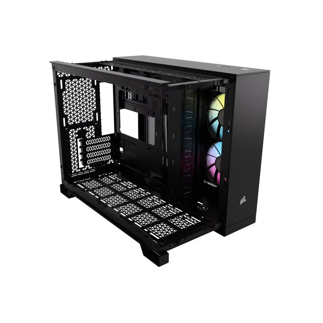 CORSAIR iCUE LINK 2500X RGB Micro ATX Dual Chamber PC Case - Black ...