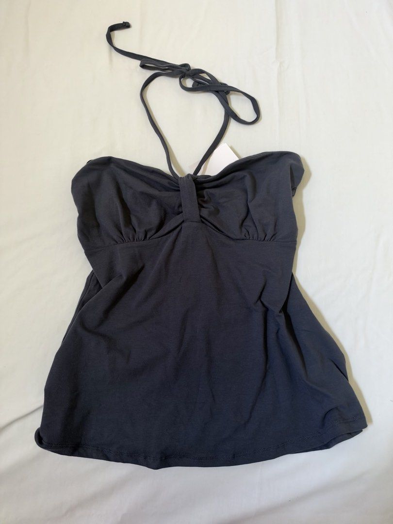 Cotton On Halter Top Size M (Category: Sleeveless) located in Quezon City. Submitted by cceepub (Listing ID 1469646403, Image 1). Description: - Brand: Cotton On - Color: Collegiate Navy/Charcoal - Size: Medium - Condition: Brand new with original tags attached (never worn).