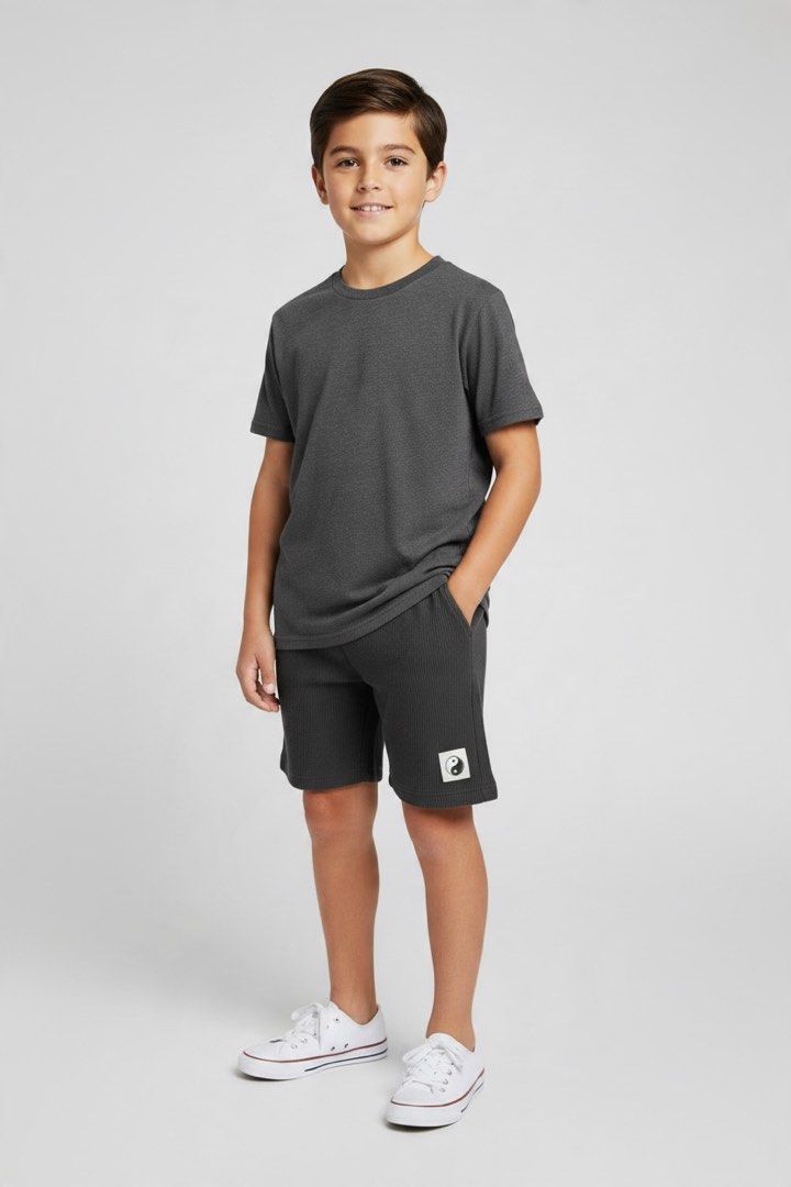Cotton On Kids gray shorts (Category: Babies & Kids Fashion) located in Lipa City. Submitted by lifestyled (Listing ID 1469646470, Image 1). Description: Cotton On Kids gray shorts Size 4 Bottom- W-9.5” L- 11” Color rate- 9/10 💯 Authentic.