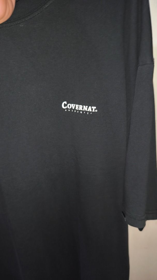 Covernat Black T-Shirt (Category: Shirts) located in Davao. Submitted by thethriftproject082 (Listing ID 1469748204, Image 3). Description: COVERNAT 📍𝐌𝐈𝐍𝐄: 380 📍𝐒𝐈𝐙𝐄 𝐎𝐍 𝐓𝐀𝐆: XL 📍𝐃𝐈𝐌𝐄𝐒: 22.5 x 29.5.
