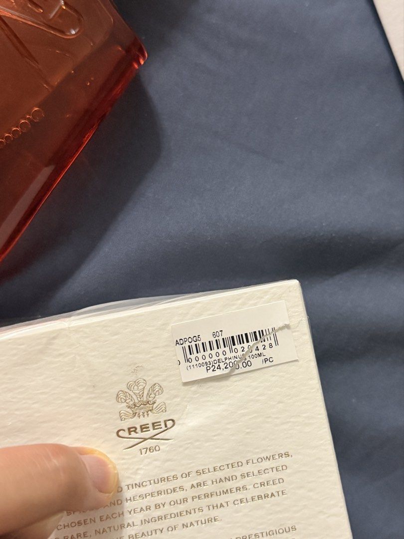 Creed Delphinus 100ml Eau de Parfum (Category: Fragrance & Deodorants) located in Mandaluyong City. Submitted by bruno1004 (Listing ID 1469673965, Image 3). Description: - Authentic Creed Delphinus 100ml - 100% authentic, from Creed greenblet.