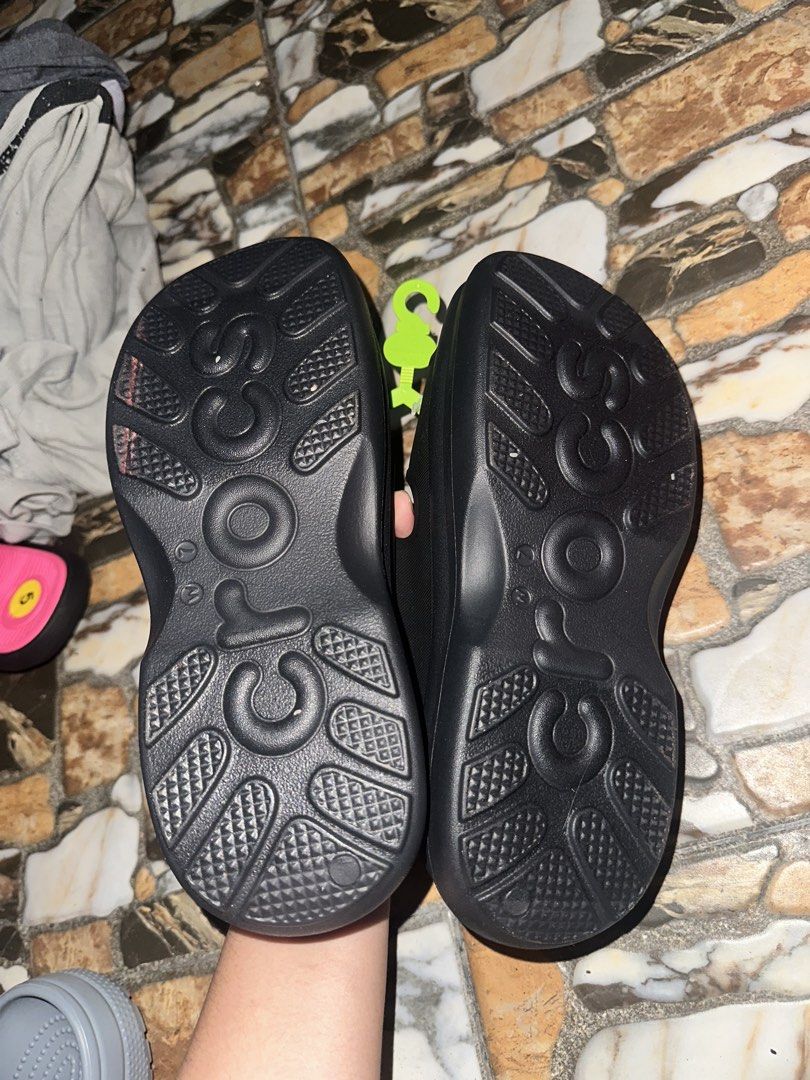 Crocs Soho Two Strap Sandal Black Size W7 (Category: Flats & Sandals) located in Bugallon. Submitted by lavenderlane (Listing ID 1469674560, Image 2). Description: - Item: Crocs Soho Two Strap Sandal - Color: Black - Size: US W7 | UK 5 | EUR 37-38 | JP 23 - Condition: Brand new with tags (BNWT) - Features: Adjustable upper straps and comfortable textured footbed - Inclusions: Original product tags and green hanger attached.