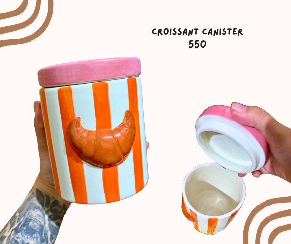 Croissant Canister (Category: Food Organization & Storage) located in Pasig City. Submitted by homeyvibesph (Listing ID 1469737785, Image 1). Description: .