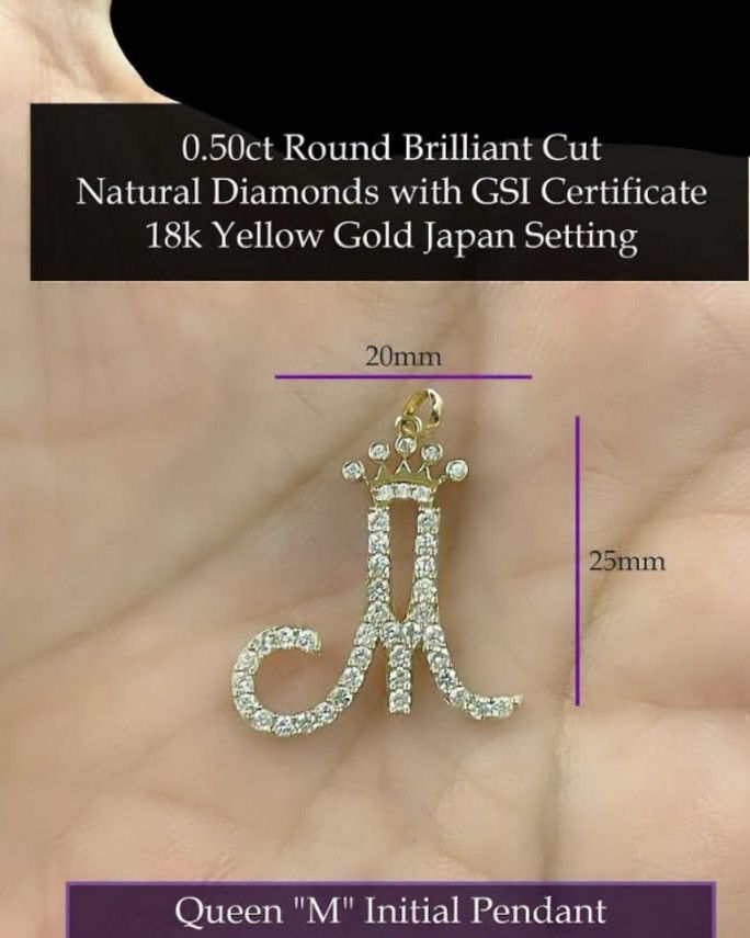 Crown M diamond pendant (Category: Necklaces) located in Malolos. Submitted by keenhorse_ef38ab (Listing ID 1469579005, Image 1). Description: details are posted COD/COP VIA LBC 1,000 DOWNPAYMENT REQUIRED.