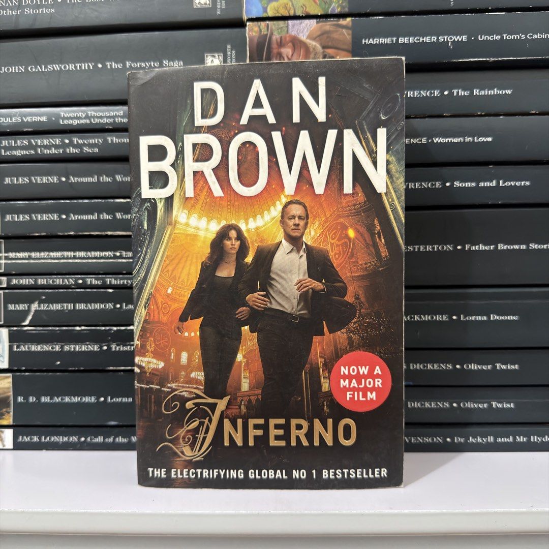 Dan Brown Inferno Paperback Book (Category: Storybooks) located in Lingayen. Submitted by readwjane (Listing ID 1469592232, Image 1). Description: - Title: Inferno by Dan Brown - Edition: Paperback with Tom Hanks movie tie-in cover - Genre: Global bestseller mystery / thriller - Condition: Read once, minor shelf wear around the edges - Perfect for thriller fans and book collectors!.