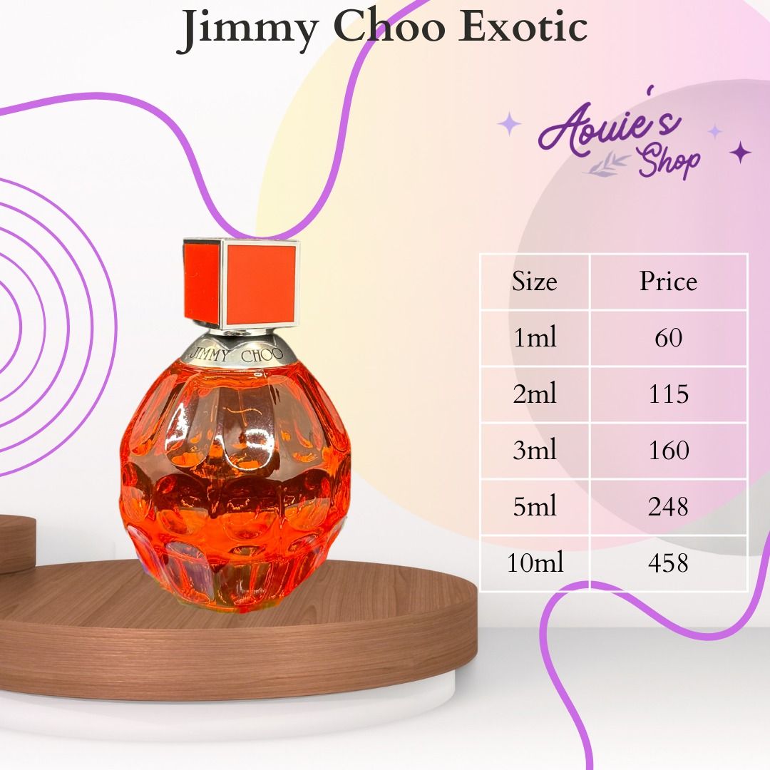 Decant Perfume Size 1ml to 10ml (Category: Fragrance & Deodorants) located in Manila. Submitted by aouievallente (Listing ID 1469752172, Image 3). Description: - Available Sizes: 1ml, 2ml, 3ml, 5ml, and 10ml vials - Perfect for testing the scent before buying a full bottle - Pricing varies depending on the selected size - Message us to inquire or place your order.