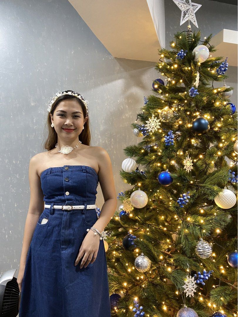 Denim Dress (Category: Dresses) located in Manila. Submitted by jiean_14 (Listing ID 1469599175, Image 3). Description: Once used. Like new po ito. Nagamit ko lng sya for Christmas party. .