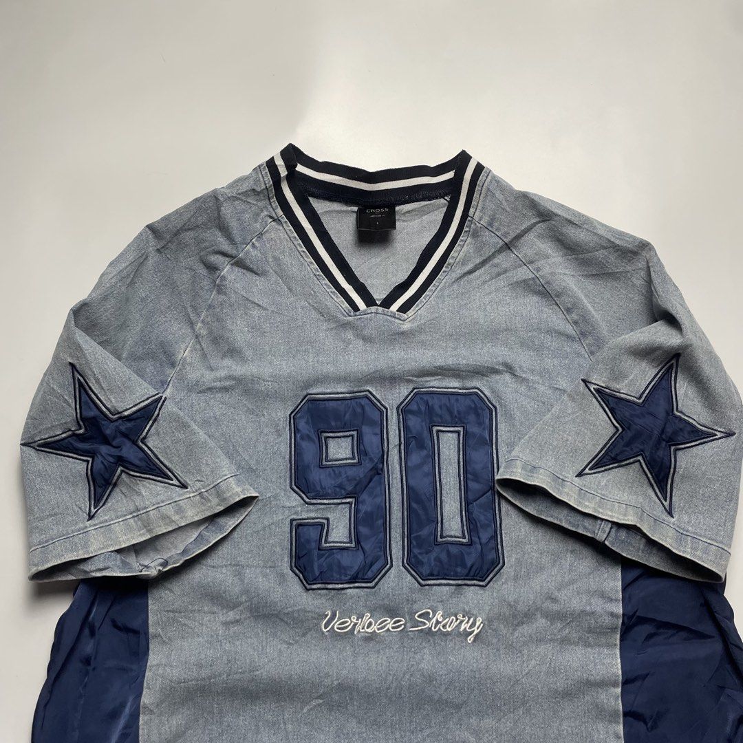 Denim football jersey (Category: Tshirts & Polo Shirts ) located in Iloilo. Submitted by nextwearco_ilo (Listing ID 1469717172, Image 2). Description: Denim football jersey • Almost new condition • 26 x 30 ( XXL ) • No flaws ₱ 580 Only Loc : Iloilo city Dm.