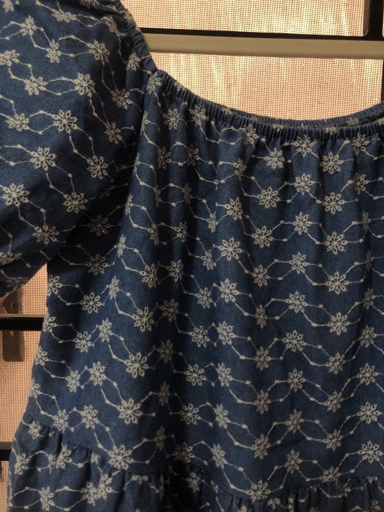Denim like Puff Sleeve Dress (Category: Dresses) located in Cavite. Submitted by sell.kya (Listing ID 1469613220, Image 2). Description: - worn once only - no side pockets - free size (best fit XS to semi M) - needs washing since nakulob na .