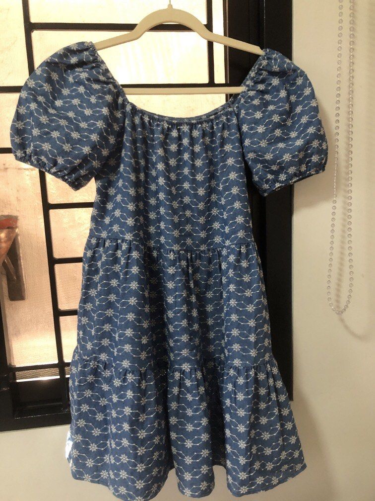 Denim like Puff Sleeve Dress (Category: Dresses) located in Cavite. Submitted by sell.kya (Listing ID 1469613220, Image 1). Description: - worn once only - no side pockets - free size (best fit XS to semi M) - needs washing since nakulob na .