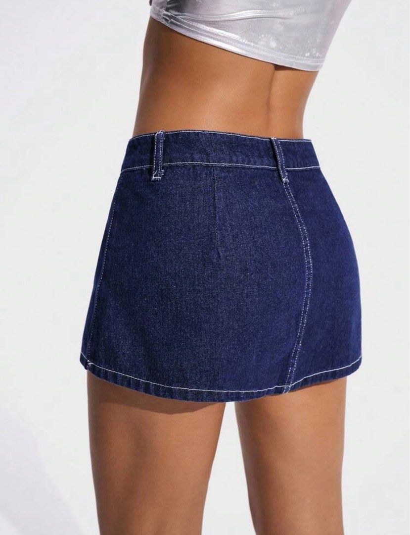 Denim mini skirt (Category: Skirts) located in Santa Maria. Submitted by loved.by.elle (Listing ID 1469735447, Image 3). Description: RFS: Not being used anymore - has built in shorts and very easy to style .