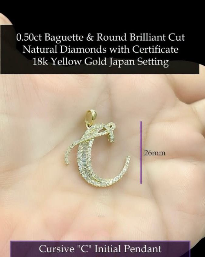Diamond Cursive C Pendant (Category: Necklaces) located in Malolos. Submitted by keenhorse_ef38ab (Listing ID 1469579359, Image 1). Description: Details are posted COD/COP VIA LBC 1,000 DOWNPAYMENT.