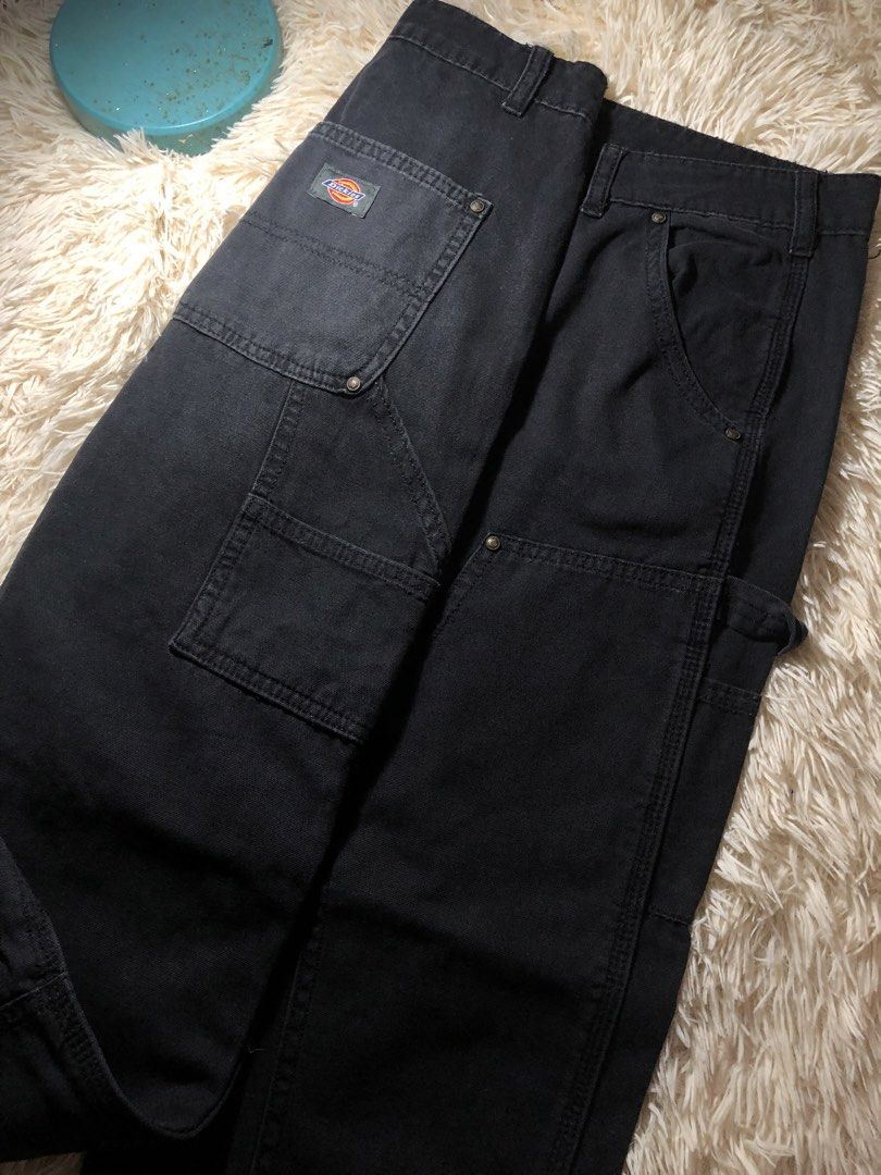 Dickies (Repatch only) Black Double Knee Carpenter Work Pants (Category: Jeans) located in Maria Aurora. Submitted by kylerikathriftshop101010 (Listing ID 1469712623, Image 1). Description: 35 waist 36 length 8 hem Repatch only Not legit dickies - Brand: Dickies - Color: Classic Black - Style: Relaxed fit carpenter pants - Durability: Double-knee design with metal rivets - Utility: Side tool pockets and hammer loop - Details: Woven Dickies logo p