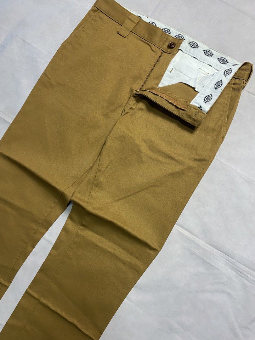 DICKIES SLIM STRAIGHT BROWN PANTS (Category: Activewear) located in Dasmarinas. Submitted by 2slickdeals_ (Listing ID 1469745078, Image 2). Description: SIZE 32 ON TAG 36 WAIST 12 THIGH 38 LENGTH 7 HEM CRISPY CONDITION! WITH MINOR SIGN OF USAGED. J&T / LALAMOVE / PICK UP!.