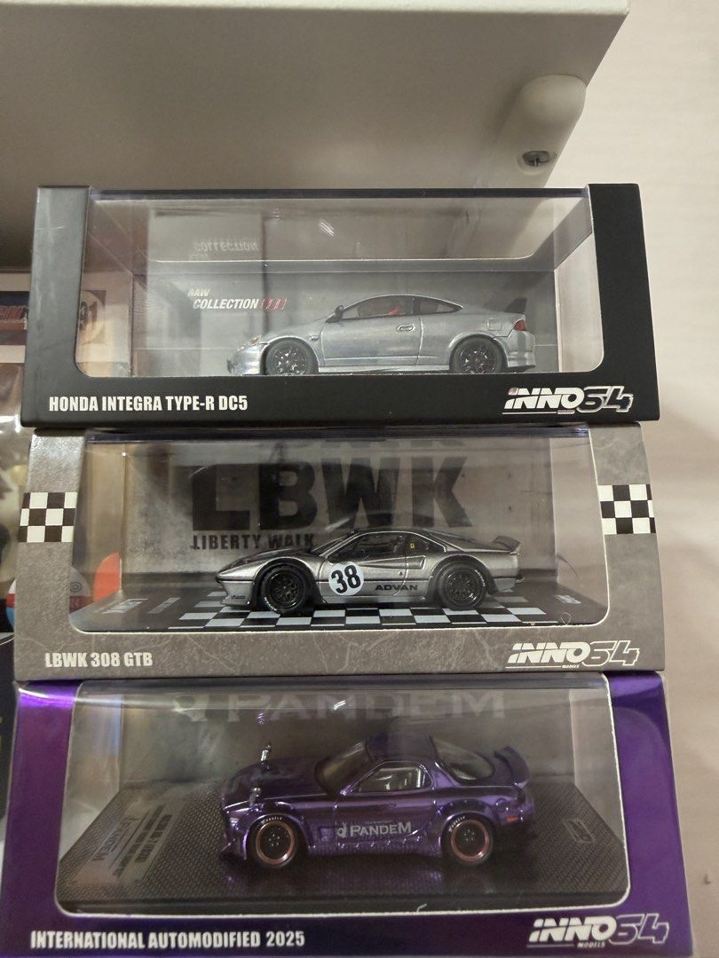 Diecast Inno64 (Category: Vehicle & Diecast Models) located in Manila. Submitted by asianboyyy (Listing ID 1469620253, Image 1). Description: Selling Inno64 Diecasts IAM RX7 FD3S - ₱1400 LBWK Ferrari 308 - ₱1000 (cracked acrylic) Honda Type-R DC5 -₱1300 negotiable if take all Meetups around Manila,QC,Rizal and Makati by schedule Shipping: LBC / Lalamove.