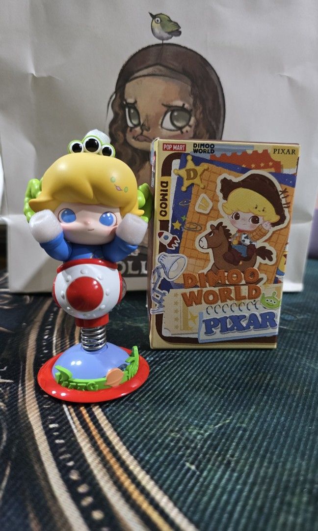 Dimoo world Pixar -Alien (Category: Designer & Blind Box Toys) located in Paranaque City. Submitted by mary_houseoftrinkets (Listing ID 1469722710, Image 1). Description: Selling a duplicate from my popmart Dimoo World Pixar collection.