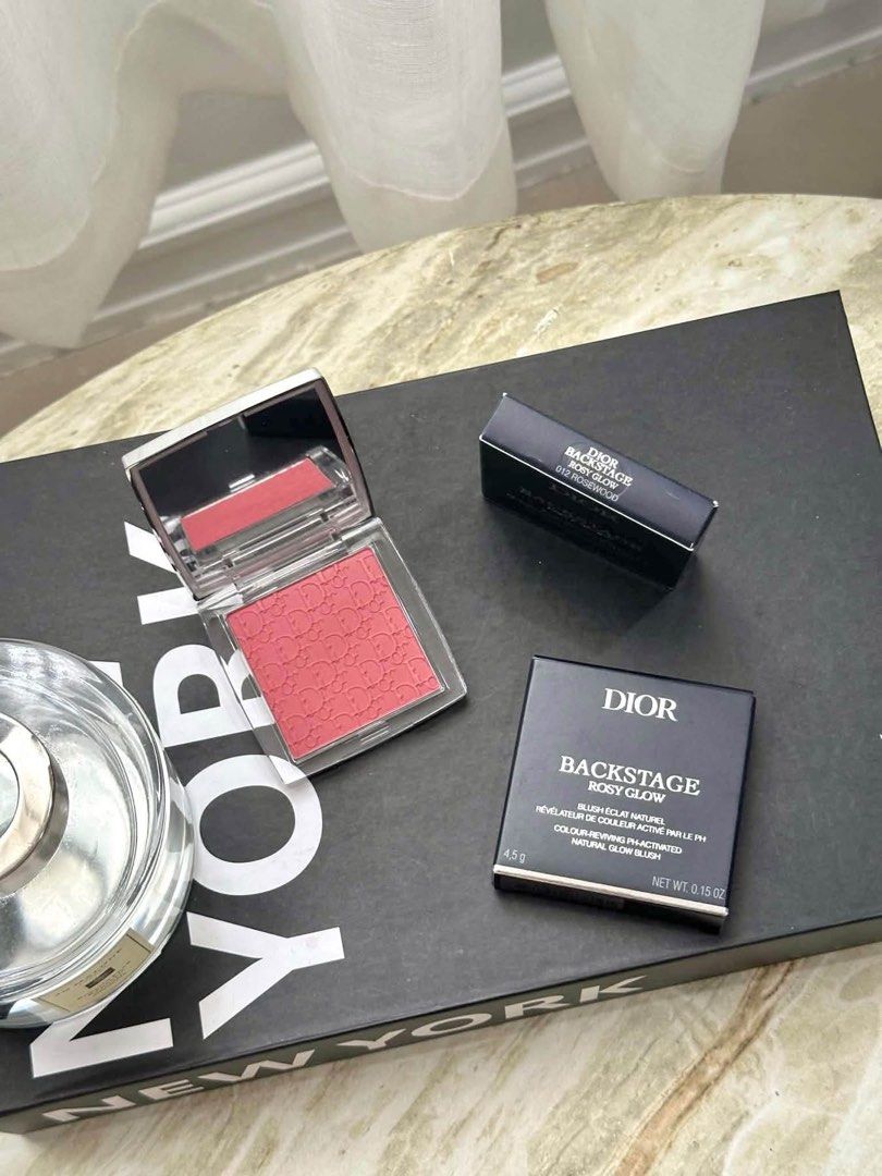 Dior Backstage Rosy Glow Blush (Category: Makeup) located in Leyte. Submitted by modernpersephone (Listing ID 1469577195, Image 3). Description: - Brand new in box, never used or swatched - Iconic shade with debossed Cannage pattern - Colour-reviving formula that reacts to skin pH - Includes compact mirror for easy touch-ups Rosewood and Pink P2950 each Pomelo and Dragonfruit (limited edition shades) P3450 each.