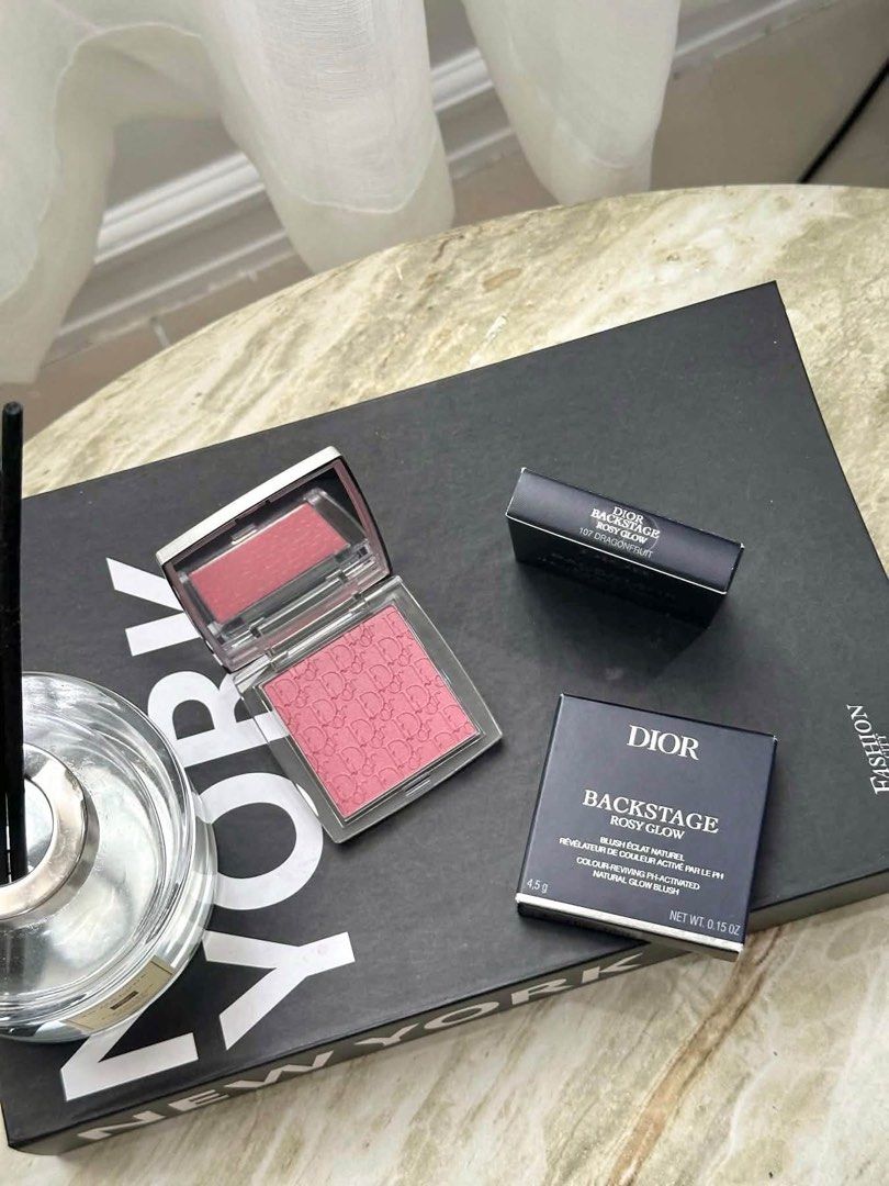 Dior Backstage Rosy Glow Blush (Category: Makeup) located in Leyte. Submitted by modernpersephone (Listing ID 1469577195, Image 2). Description: - Brand new in box, never used or swatched - Iconic shade with debossed Cannage pattern - Colour-reviving formula that reacts to skin pH - Includes compact mirror for easy touch-ups Rosewood and Pink P2950 each Pomelo and Dragonfruit (limited edition shades) P3450 each.