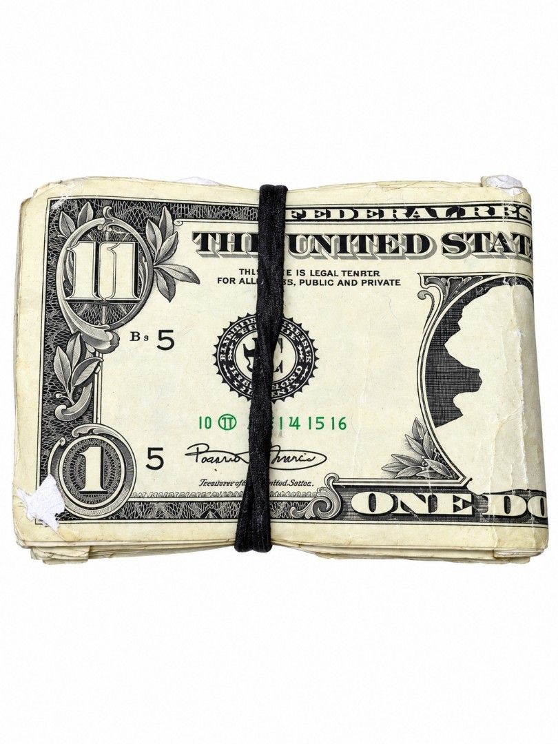 DIY MAISON MARGIELA 11 DOLLAR BILL WALLET (Category: Accessory Holder, Box & Organizers) located in Manila. Submitted by ragsdealer_ (Listing ID 1469603931, Image 1). Description: DIY MAISON MARGIELA 11 DOLLAR BILL WALLET L: 4.5 Inch W: 5.5 Inch Condition: 7./10 destroyed.