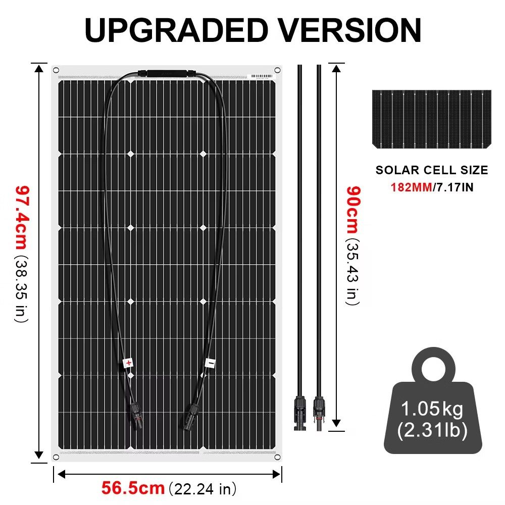 Dokio Flexible Solar Panel (Category: Electronics & Gadget Repairs) located in Quezon City. Submitted by hellboyiii03 (Listing ID 1469601330, Image 3). Description: Brand new sealed Dokio Flexible Solar Panels, Good for outdoor like trucks boat or any outdoor vehicles. X4 - 100Watts DOKIO 18V Monocrystalline Silicon 100W Flexible Solar Panel Rechargeable 12V Battery Waterproof Solar Panel.