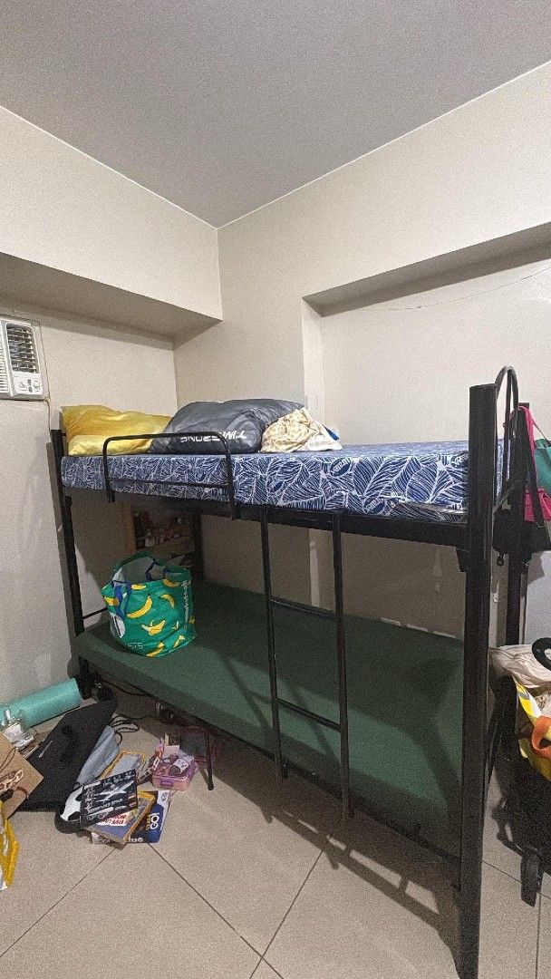 Double Deck Bed Frame SINGLE (Category: Bed Frames & Mattresses) located in Pateros City. Submitted by Mixed.Selection (Listing ID 1469690311, Image 1). Description: Mattress foam/Pillow NOT INCLUDED BED FRAME ONLY DISASSEMBLED.