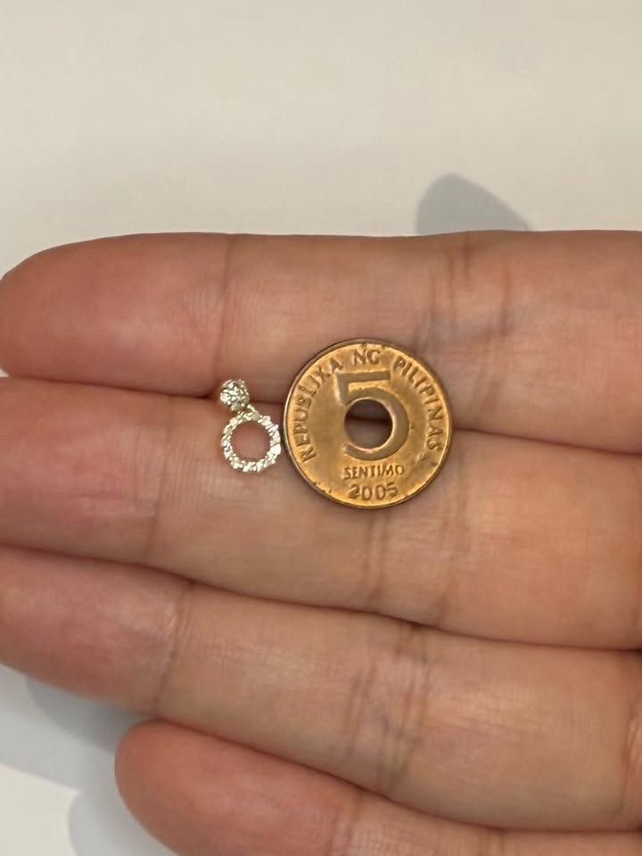 Earrings (Category: Body Jewelry) located in Quezon City. Submitted by marjoretz (Listing ID 1469641685, Image 3). Description: Dainty dangling earrings 14k yellow gold 40pcs of genuine round diamonds.