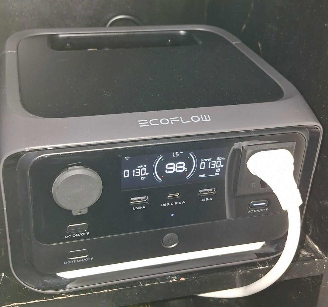 EcoFlow River 3Plus Power Station (Category: Batteries & Power Banks) located in Manila. Submitted by celticslegend33 (Listing ID 1469723293, Image 1). Description: LEARN TO READ! Opened only to test and charge the power station. Complete. Excellent condition. No issues. Package: Ecoflow River 3 Plus Power Station 3x cables Manual Box Location: J. Ruiz LRT2 SM Mezza condo or Sta. Mesa.