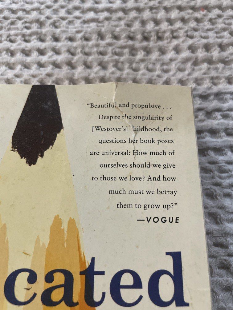 Educated: A Memoir by Tara Westover (Category: Storybooks) located in Las Pinas. Submitted by yourneighbortotoro (Listing ID 1469688260, Image 2). Description: Educated: A Memoir by Tara Westover 🎓 A breathtaking, #1 New York Times bestselling memoir about a young girl who, kept out of school by her survivalist family, goes on to earn a PhD from Cambridge University. 🔹 Title: Educated: A Memoir 🔹 Author: Tara Westover 🔹 Format: Paperback Non-