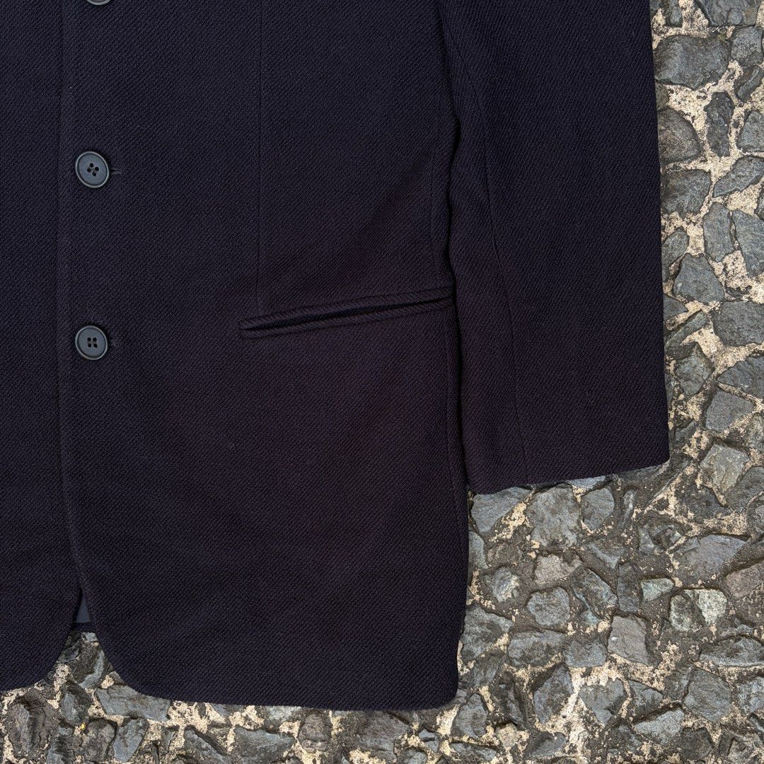 Emporio Armani Wool Jacket 90s (Category: Coats, Jackets and Outerwear) located in Manila. Submitted by stablesource (Listing ID 1469678926, Image 3). Description: Emporio Armani Wool Jacket 90s Size 46 Dimension: 19 Width 30 Length Last photo minimal issue not noticeable Kindly Check All Details Before Purchase🤝.