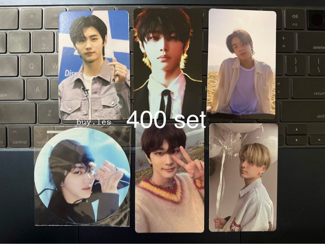 ENHYPEN Jay ballon photocard set (Category: K-Wave Merchandise) located in San Jose. Submitted by 1501hauls (Listing ID 1469693499, Image 1). Description: - Official ENHYPEN photocard set (6 pcs) - Includes members: Sunghoon, Jake, Jay, and Jungwon from various eras - Condition: Clean with no bends or major scratches - Stored safely in sleeves - Selling as a complete bundle only - Kindly send a message for more information.