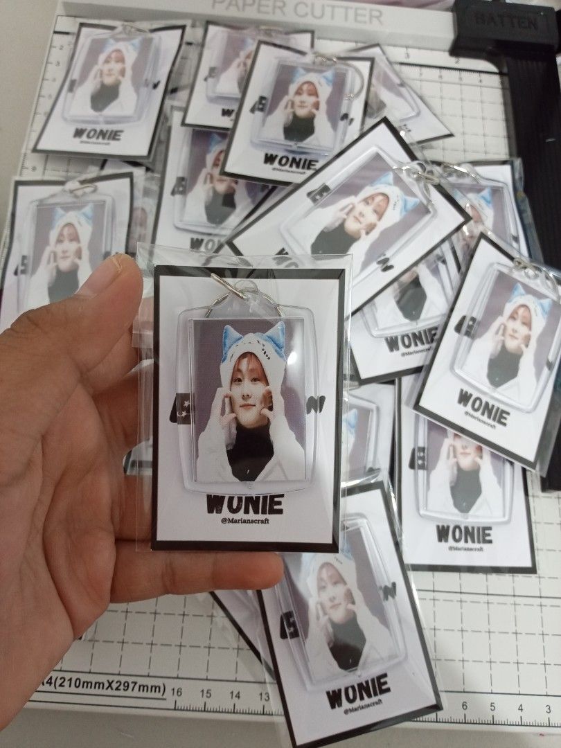 Enhypen Kpop Acrylic Keychain Custom Photo Merch (Category: K-Wave Merchandise) located in Davao. Submitted by marianscrafts (Listing ID 1469728362, Image 1). Description: - Custom Kpop acrylic keychains. - Clear acrylic holder with a photo insert and durable metal keyring - Backing card includes member name - Perfect for styling bags, keys, or for your Kpop collection.