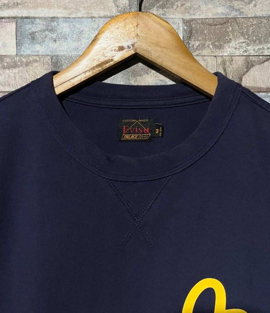 EVISU x PALACE SHIRT (Category: Tshirts & Polo Shirts ) located in Caloocan City. Submitted by wewearworn (Listing ID 1469606392, Image 3). Description: Medium Best Fit 20 x 27 Excellent No Issues 9.5/10 Color Rate.