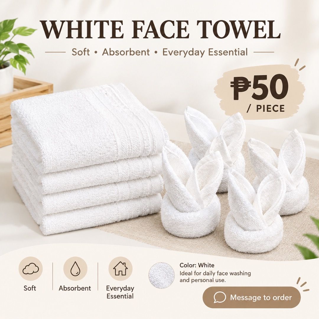 face towel (Category: Towels, Napkins & Holders) located in Caloocan City. Submitted by janzl45 (Listing ID 1469581940, Image 1). Description: face towel.