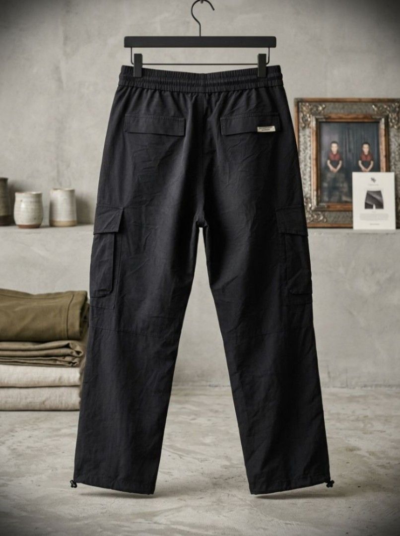 Fast Fish Cargo Parachute Pants (Category: Jeans) located in Manila. Submitted by liliaplay (Listing ID 1469658449, Image 2). Description: Authentic! Pre-loved Imported 4 pockets semi lightweight and thick water resistant Unisex garterized size: 32-34 hem/rise: 12.5 length: 41.5 leghole: 9 No Issue! Lowered to its negotiable price Payment 1st Shipped.