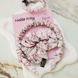 [Set of 3] Fayre Silk Quintessential Scrunchie Duo in Hello Kitty ...