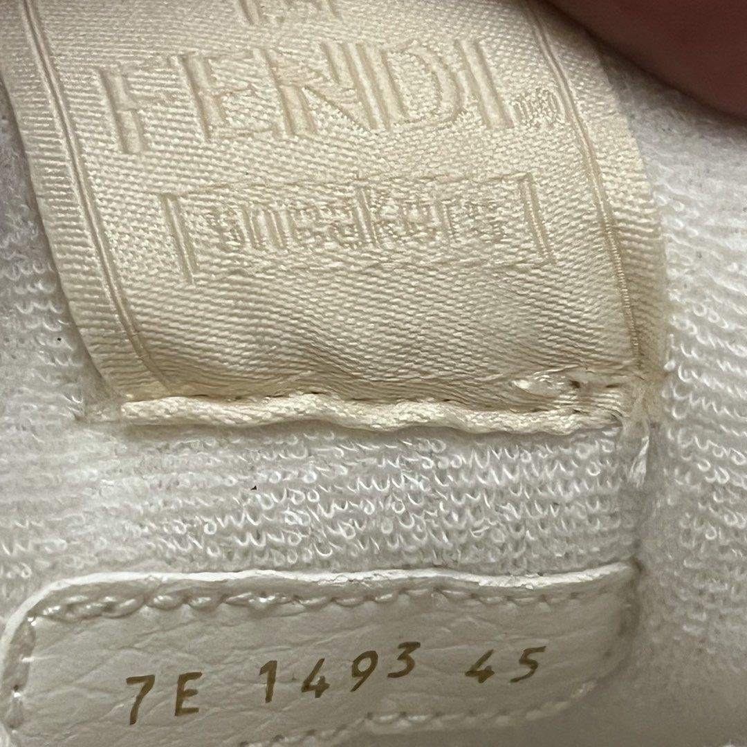 FF Match White Suede Low Top Sneakers Size 45 (Category: Sneakers) located in Paranaque City. Submitted by toastedmallows (Listing ID 1469725175, Image 3). Description: Fendi Match Sneakers Color: Beige White Features the Fendi logo Size 45EU 29CM Suede and leather construction Brandnew. No box. Comes with Fendi dustbag Ships via J&T MOP Gcash, Paymaya or BPI - NO COD shoes may or may not have minimal dustmarks.