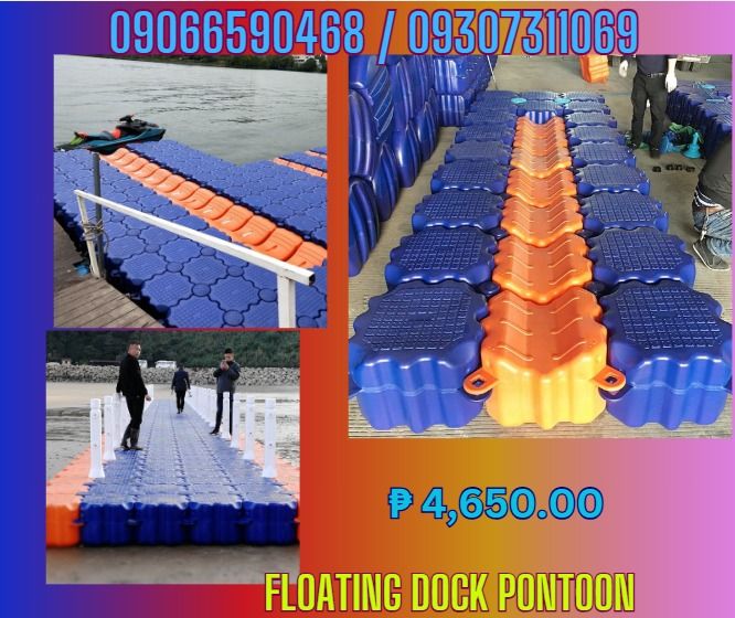 Floating Dock Modular Marine Platform Bridge Walkway Pier (Category: Looking For) located in Caloocan City. Submitted by topherchri03260 (Listing ID 1469621056, Image 1). Description: HDPE Plastic Ponton Boat Floating Dock Modular Marine Platform Bridge Walkway Pier PHP4,650.00 Material:HDPE Size: 50*50*40cm Net weight: 7kg Color: blue,orange or customized 4 pcs per square meter ✅ Guaranteed lowest price ✅ Quality products ✅ Big discount for bulk