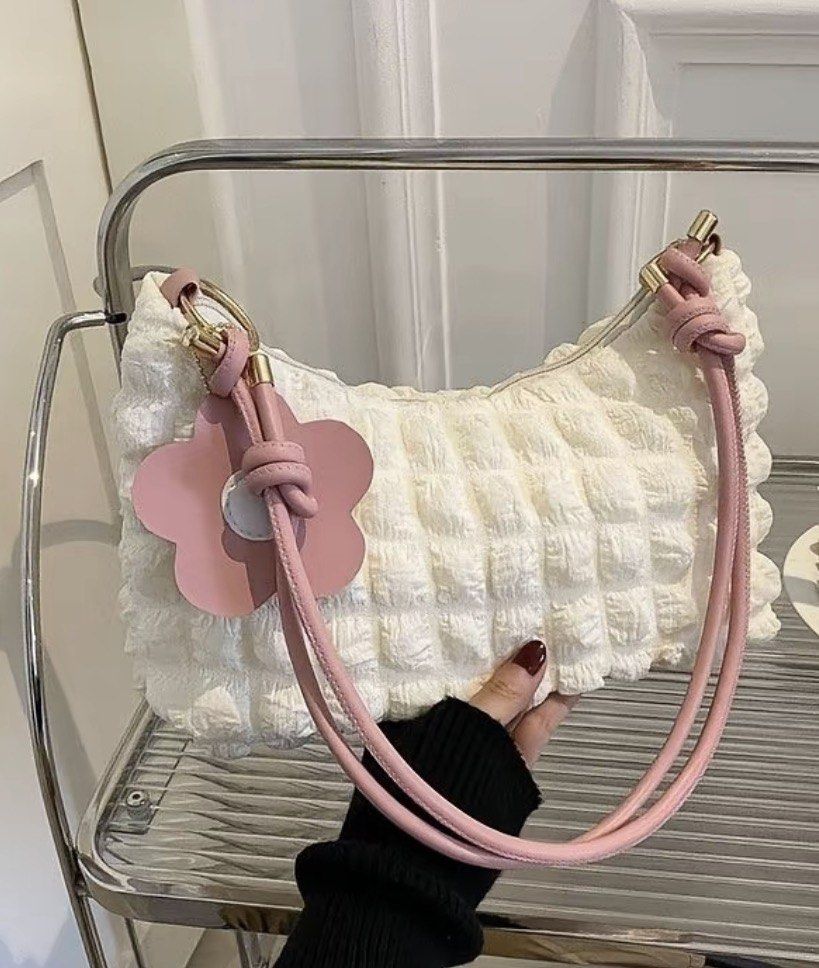 Fluffy bag with flower (Category: Shoulder Bags) located in Manila. Submitted by vintageaccessories (Listing ID 1469582959, Image 2). Description: .