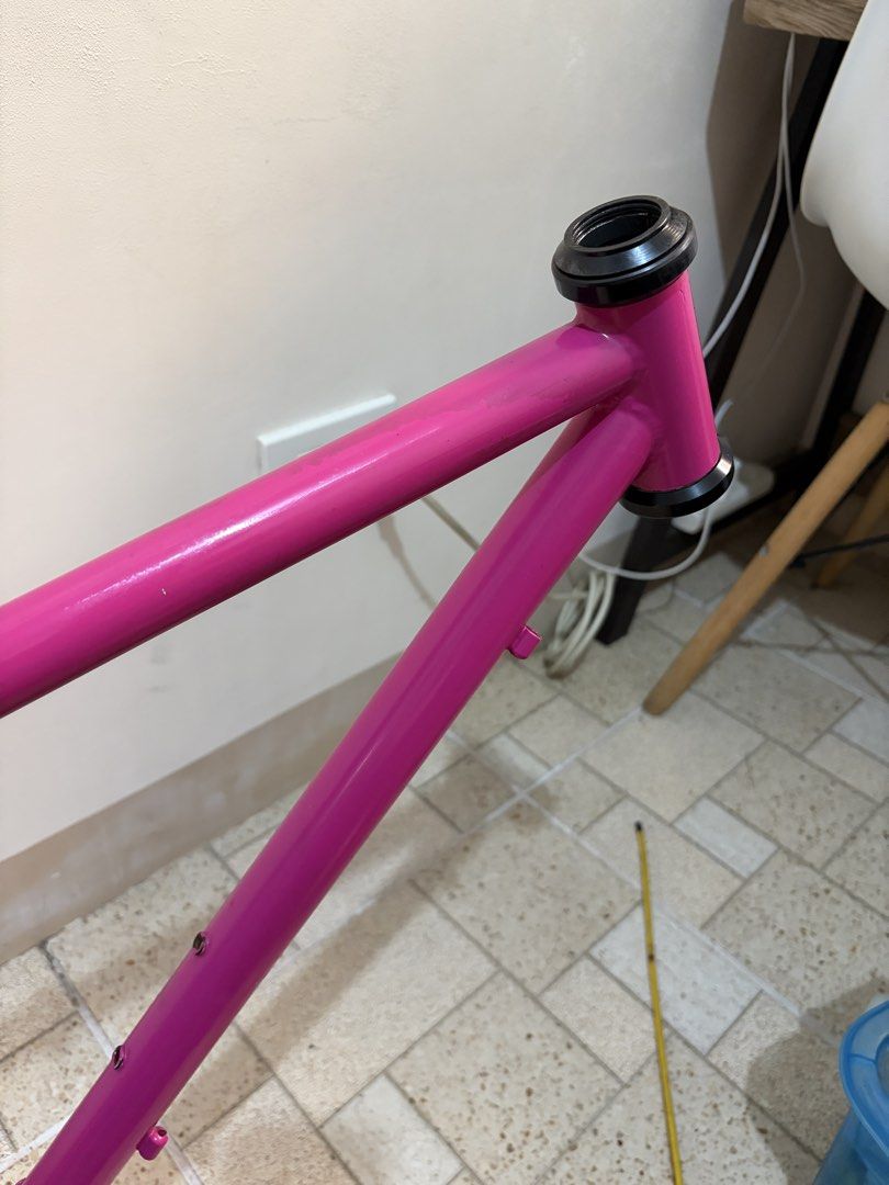 Folding Roadbike Frame (FRAME ONLY) (Category: Bicycles) located in Manila. Submitted by saquidomigs (Listing ID 1460819497, Image 3). Description: Folding Roadbike Frame Size: 48TT, 46ST Inclusions: Headset and seatclamp Issue: paint 3.5k Las Pinas/Paranaque.