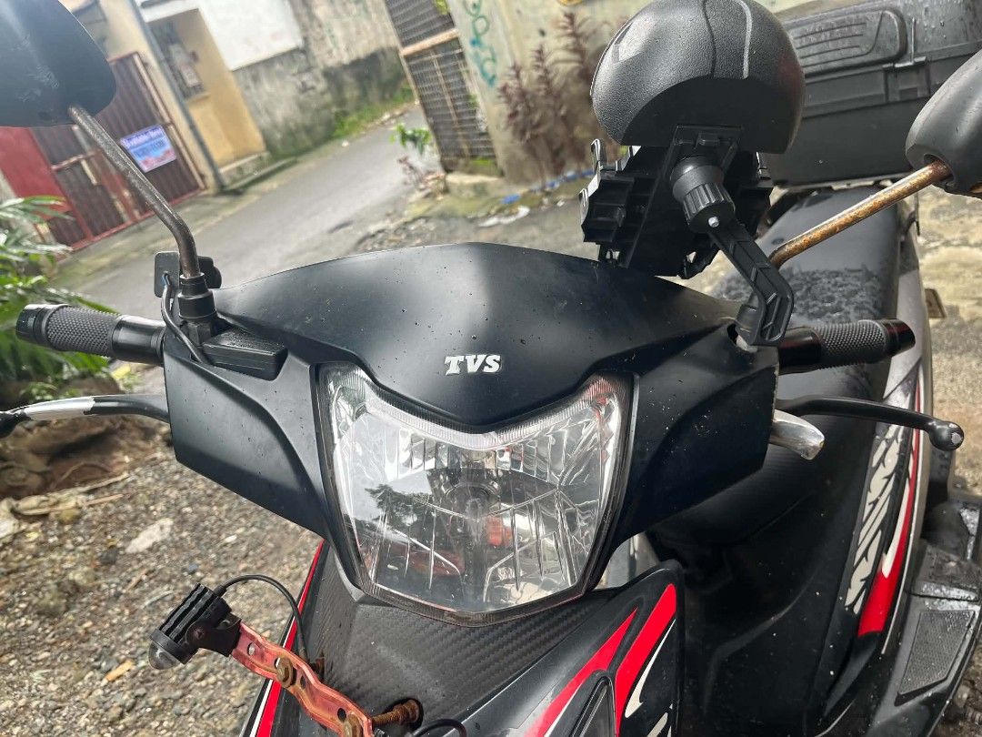 For Sale TVS Dazz 110 (Category: Motorbikes for Sale) located in Manila. Submitted by dj.kaceyv (Listing ID 1469607420, Image 3). Description: For Sale: TVS Dazz 110 2018 model °with mini driving light & Givibox (1key) •67000 Odo •Complete original docs (1 Key) •New belt, rear tire, spark plug, battery, seat cover, handle grip. •Newly change oil (gear&engine), CVT cleaning.