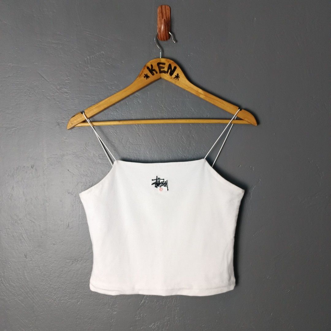 For Women - Stussy (Category: Sleeveless) located in Bacolod City. Submitted by drop.ph (Listing ID 1469696785, Image 1). Description: Stussy - Singlet Crop Authentic *Fits S - 15-17-Width, 17-L *Excellent cloth *Minor stain *Price: 680php *Add SF if outside Bacolod City .