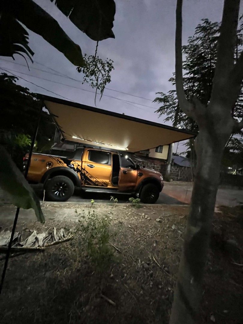 Ford Ranger (Category: Other Automotive Parts and Accessories) located in Makati City. Submitted by bizchann (Listing ID 1469619699, Image 2). Description: Panther Awning Tent Universal XL LP: 9500 Orig Price: 14500 Free Installation Compatible to any pick up trucks with flat base steel roof rack.