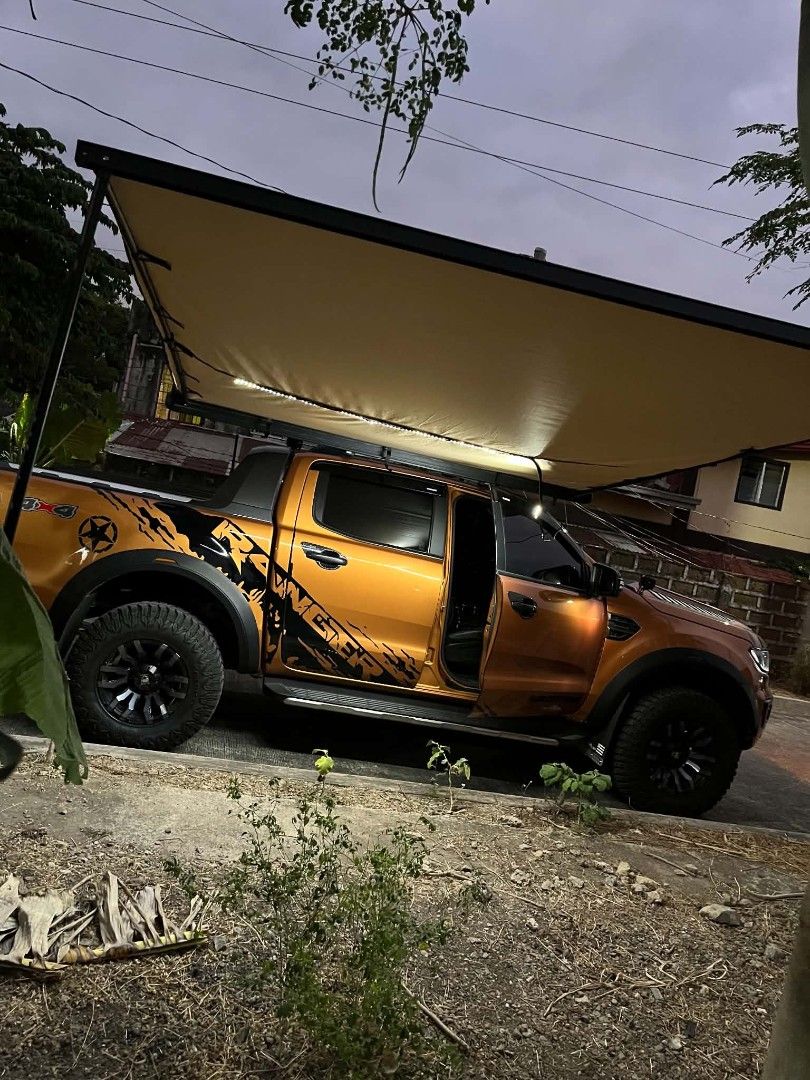 Ford Ranger (Category: Other Automotive Parts and Accessories) located in Makati City. Submitted by bizchann (Listing ID 1469619699, Image 1). Description: Panther Awning Tent Universal XL LP: 9500 Orig Price: 14500 Free Installation Compatible to any pick up trucks with flat base steel roof rack.