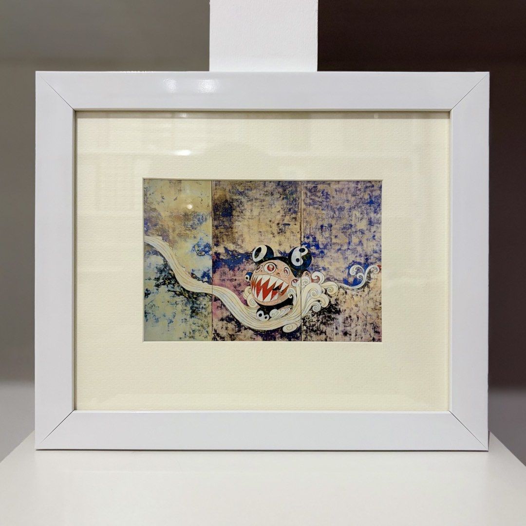 Framed Takashi Murakami Postcard “727” (Category: Art & Prints) located in Santa Rosa. Submitted by shikaricollectibles (Listing ID 1469681615, Image 1). Description: Framed Takashi Murakami Postcard “727” An art postcard featuring Takashi Murakami, released in 2001. Postcard Size: 6.9 x 4.75 inches Frame Size: 12.3 x 10.1 inches Frame Thickness: 1 inches Frame Color: White Glazing: Glass Mat Border: 2 Inches Mat Color: Off-white.